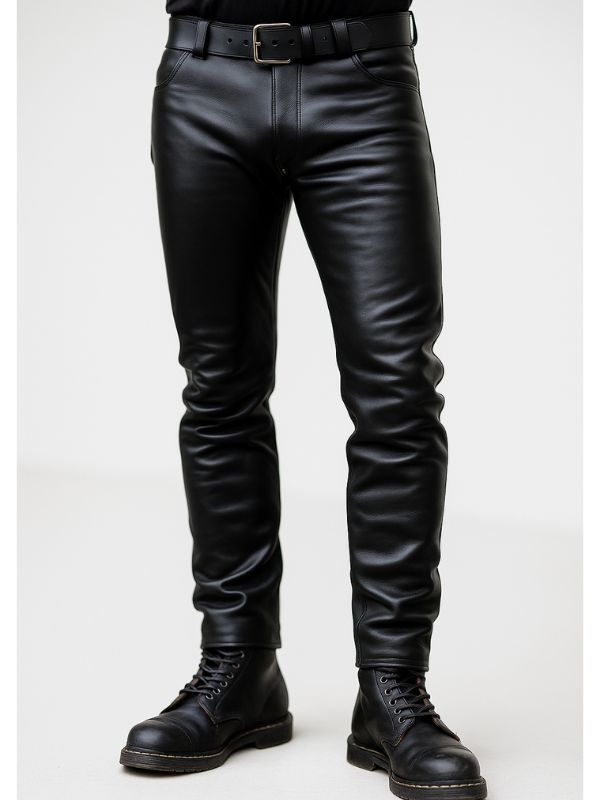 Classic Leather Jeans Pants – Black Leather Jeans Leather Gear