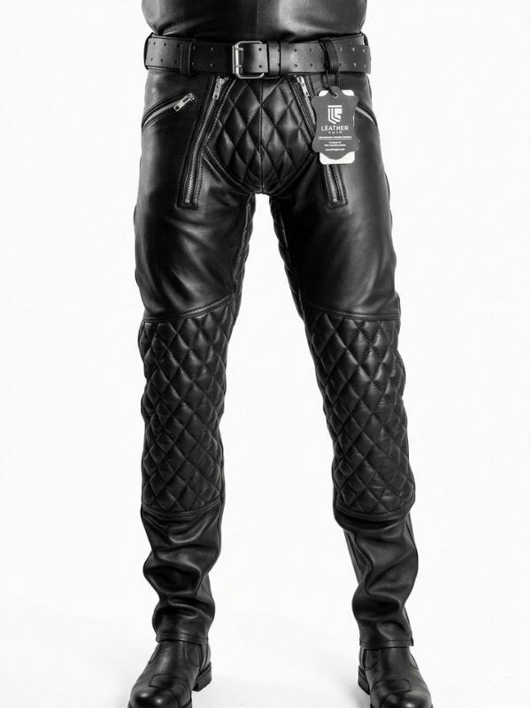 full leather gear Gay Leather Padded Pants - Leather Padded Sailor Pants