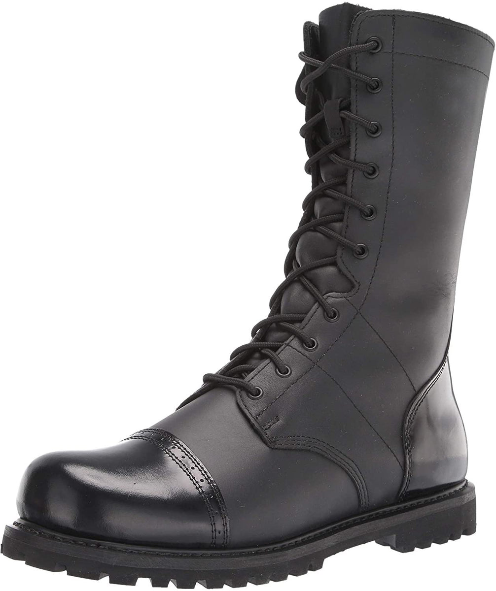 Leather military boots hotsell