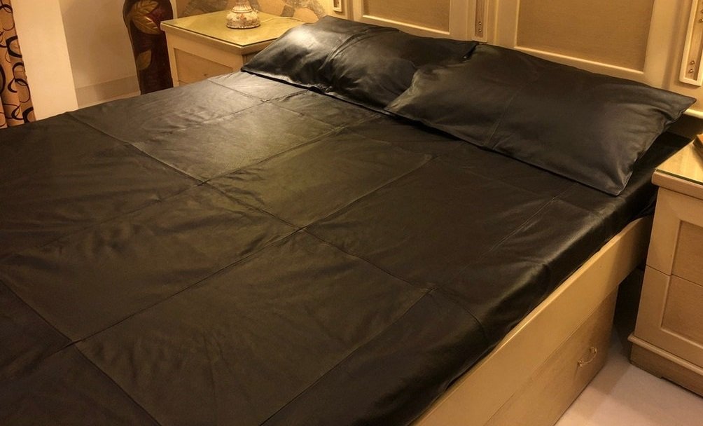 Drap De Lit étanche Pour Pratiques BDSM/sexe - Noir - Lot De 2 - Tissu Stretch & Spandex - Neuf