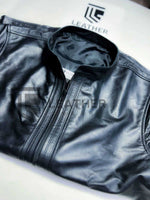 Load image into Gallery viewer, Front Zip Leather Bikers Shirt
