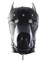 Load image into Gallery viewer, Leather Bondage Dog Mask
