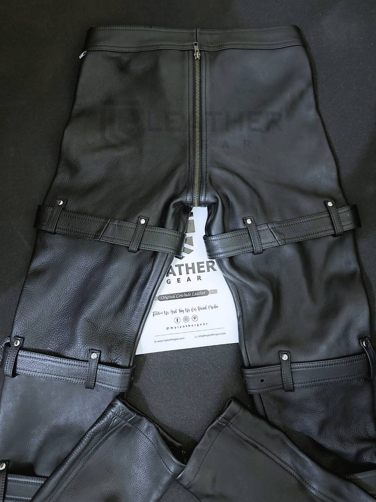 leather bondage pants by leather gear