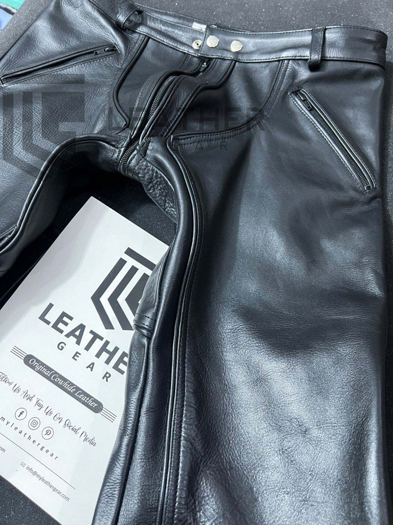 Gay Leather Pants Black