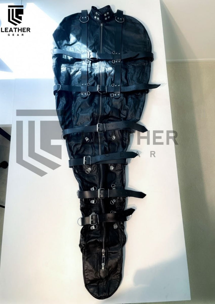 bdsm schlafsack Leder Fetisch Schlafsack – Ganzkörper BDSM Bondage Kokon