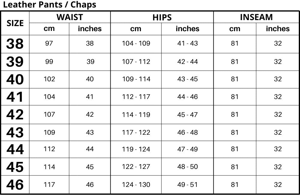 Leather Convertible Chaps Pants Adult