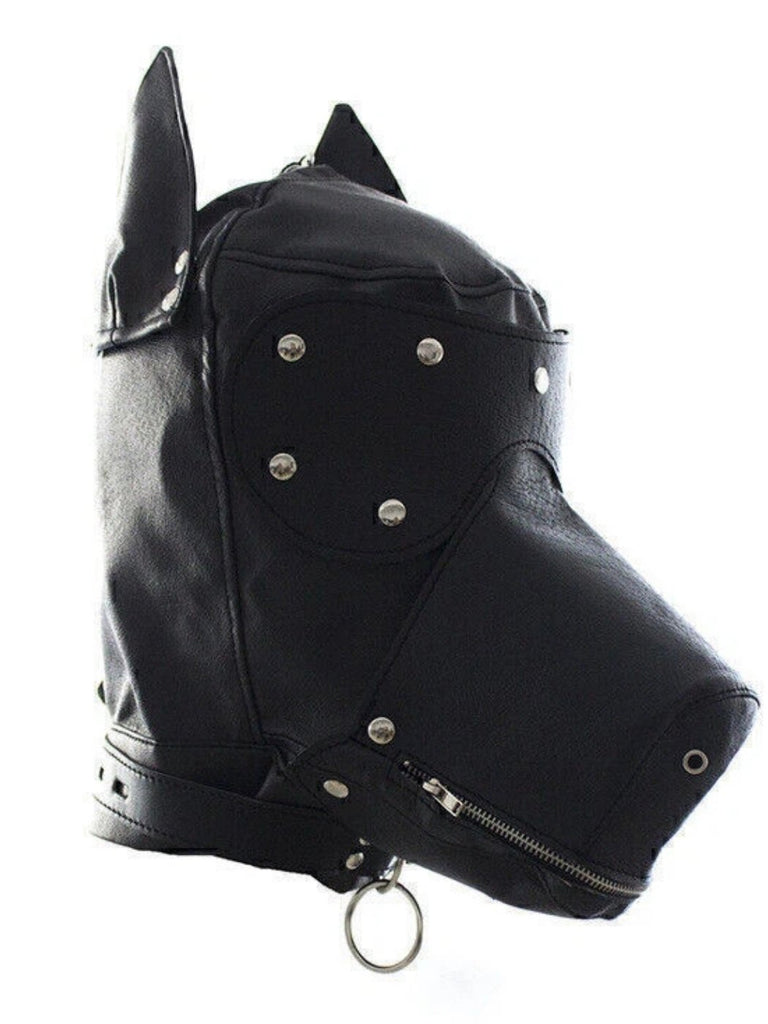 Leather Bondage Dog Mask Leather Gear Pup Hood For Puppy Play leather-bondage-dog-mask-leather-gear-pup-hood-for-puppy-play