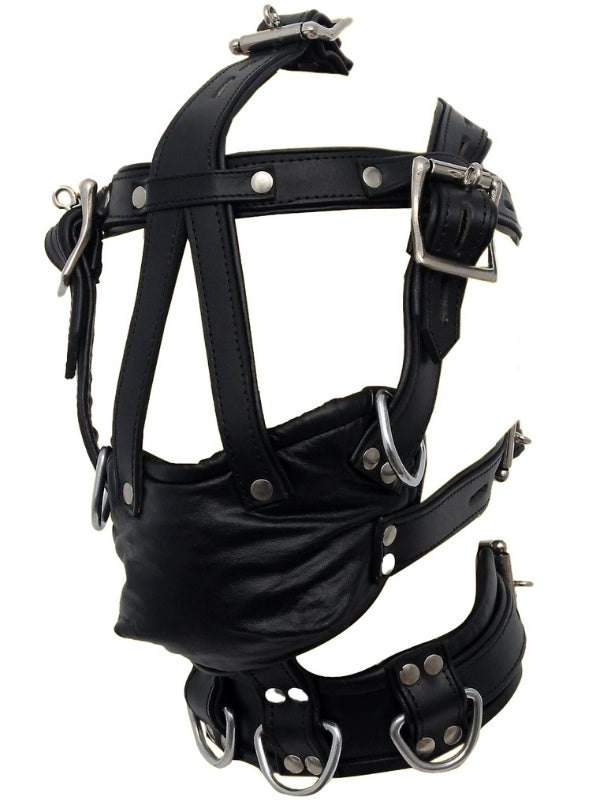 Klassische Bondage-Maske aus Leder