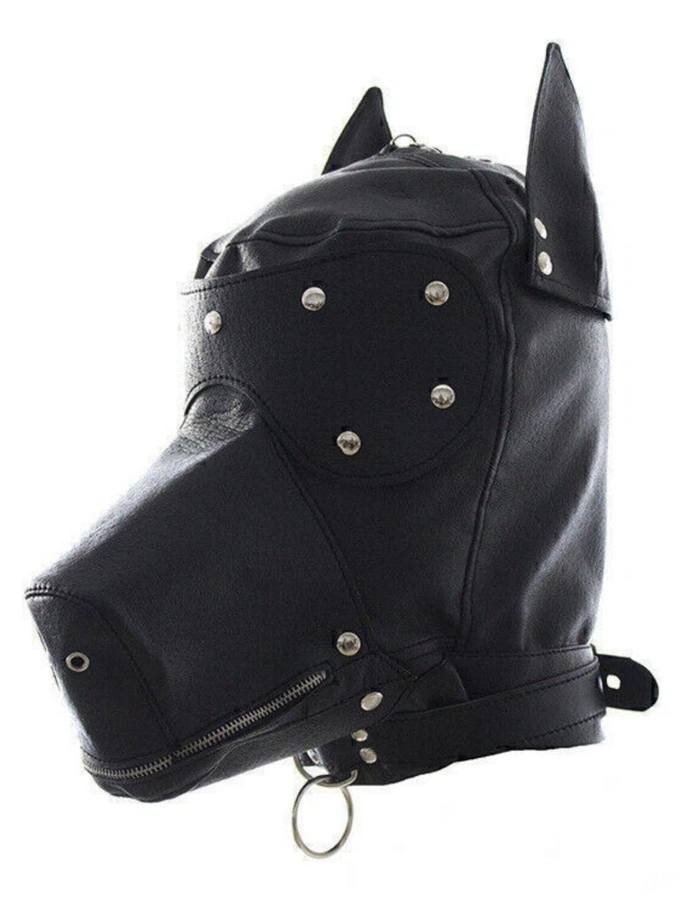 Leather Bondage Dog Mask