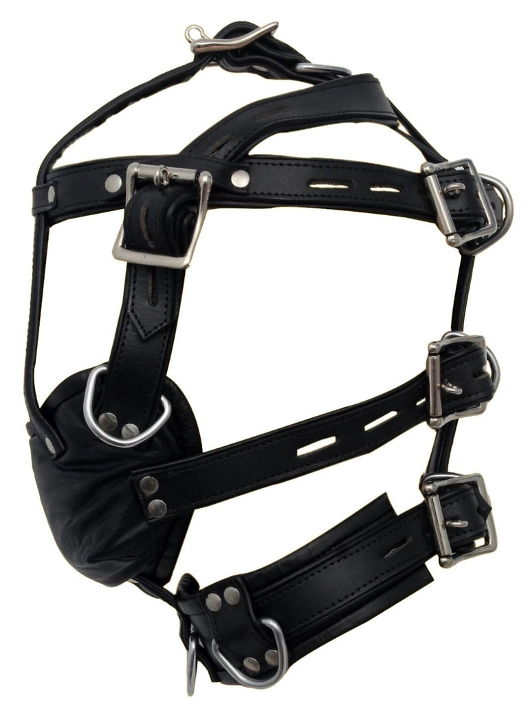 Klassische Bondage-Maske aus Leder