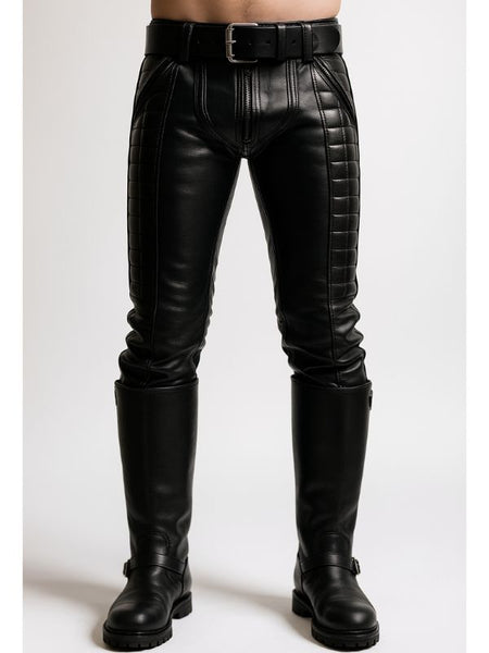 classic gear lederhose Gepolsterte Lederhose Slim Fit – Gay Leather Pants