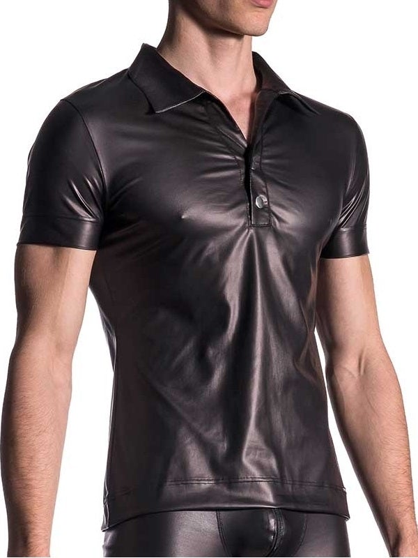 Casual Leather Polo tshirt