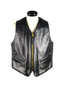 Front Zip Leather Vest