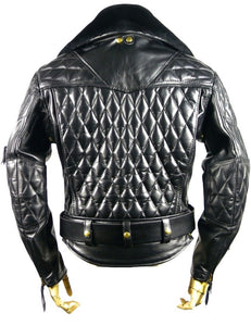 Leather Uniform Jacket with Back Panel Pad