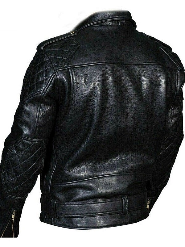 Biker's Black Leather Jacket Gay BLUF – LeatherGear