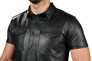 Classic Leather Shirt Black