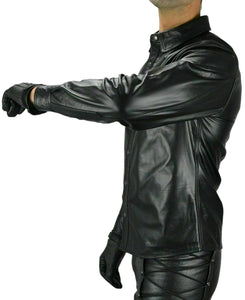 Men's Black Leather Shirt Long Sleeves – LeatherGear