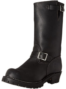 Black Leather Boss Boots mid Calf