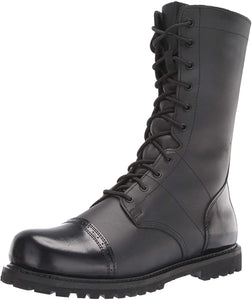 Black Leather Military Boots