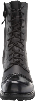 Load image into Gallery viewer, Black Leather Military Boots

