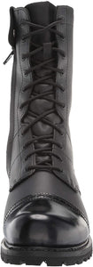 Black Leather Military Boots