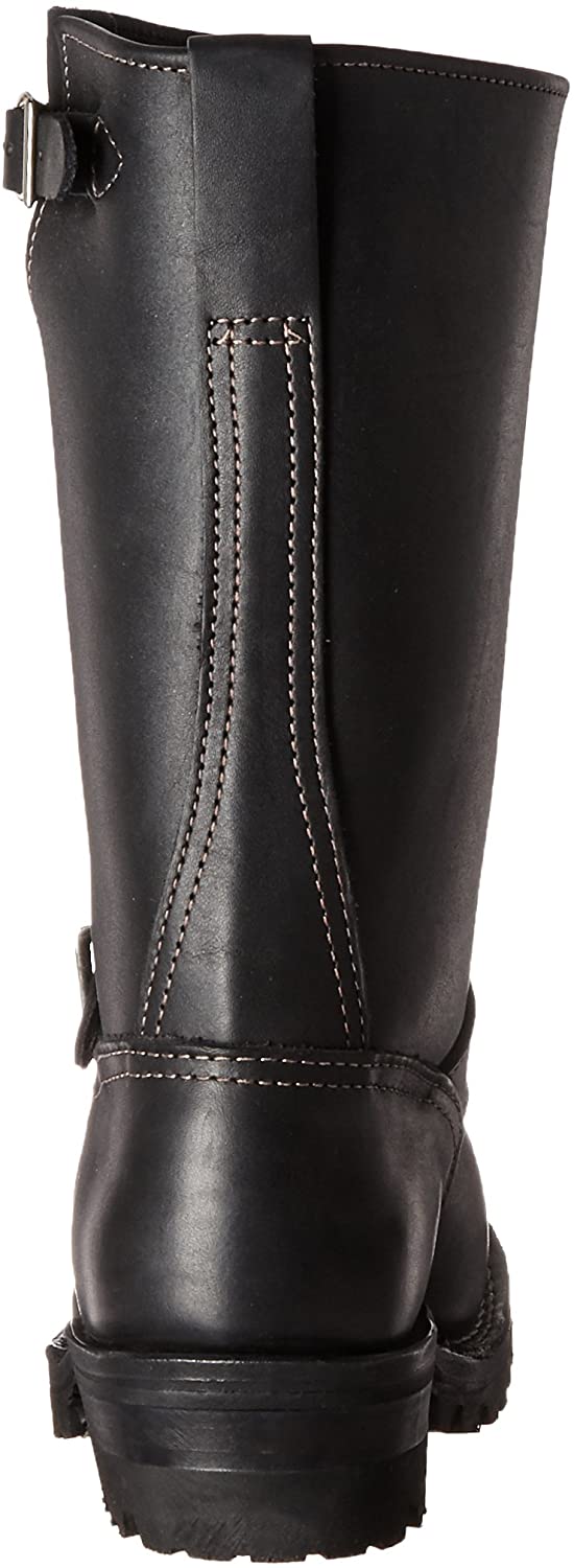 Black Leather Boss Boots mid Calf