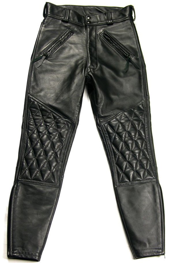 Black Leather Padded Breeches – LeatherGear