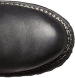Load image into Gallery viewer, Top-down view of black leather engineer boots for gay leather gear and boot worship by leathergear
