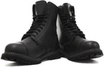 Charger l&#39;image dans la galerie, Pair of The Street Stride Boots – gay leather gear ankle boots for streetwear, fetish, and motorcycle style
