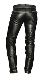 Load image into Gallery viewer, Men&#39;s Real Leather Biker Pants
